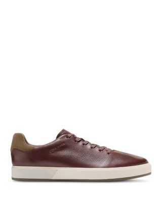 Cole Haan Mens GrandPr Angleace Perforated Leather Low Top Sneakers