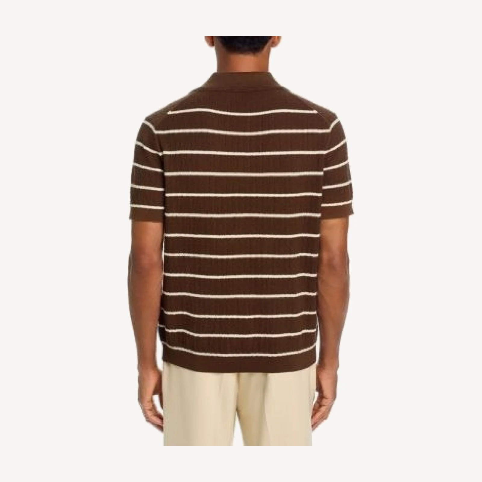 Simkhai Calum Relaxed Fit Stripe Polo Shirt