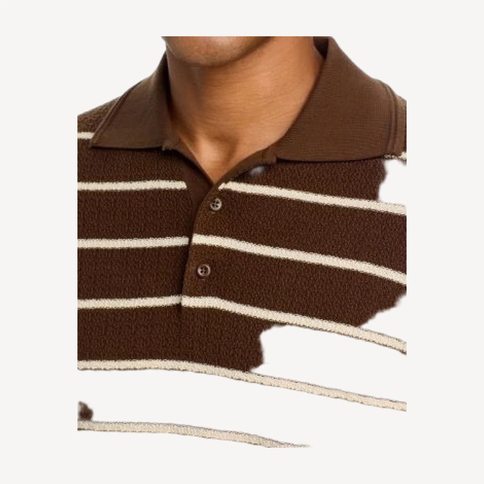 Simkhai Calum Relaxed Fit Stripe Polo Shirt