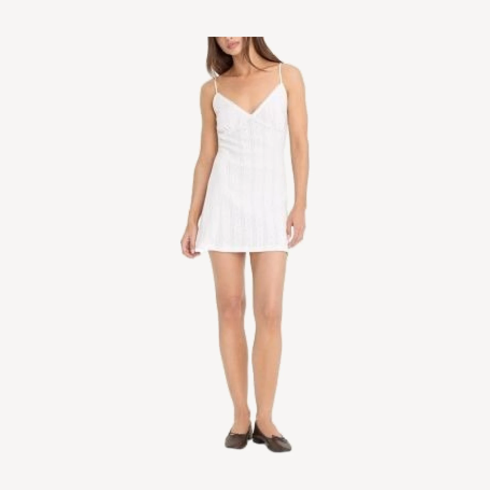 Good American The Pointelle Mini Dress