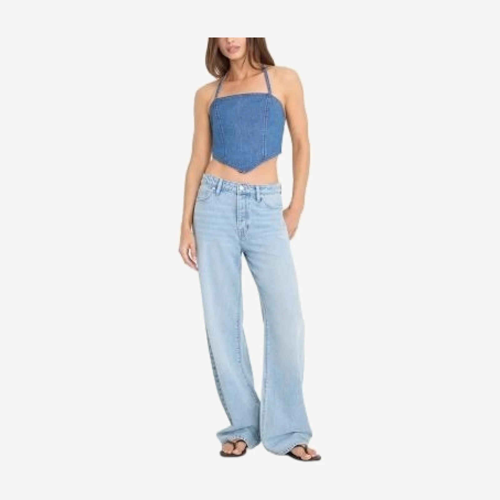 Good American The Denim Recess Top