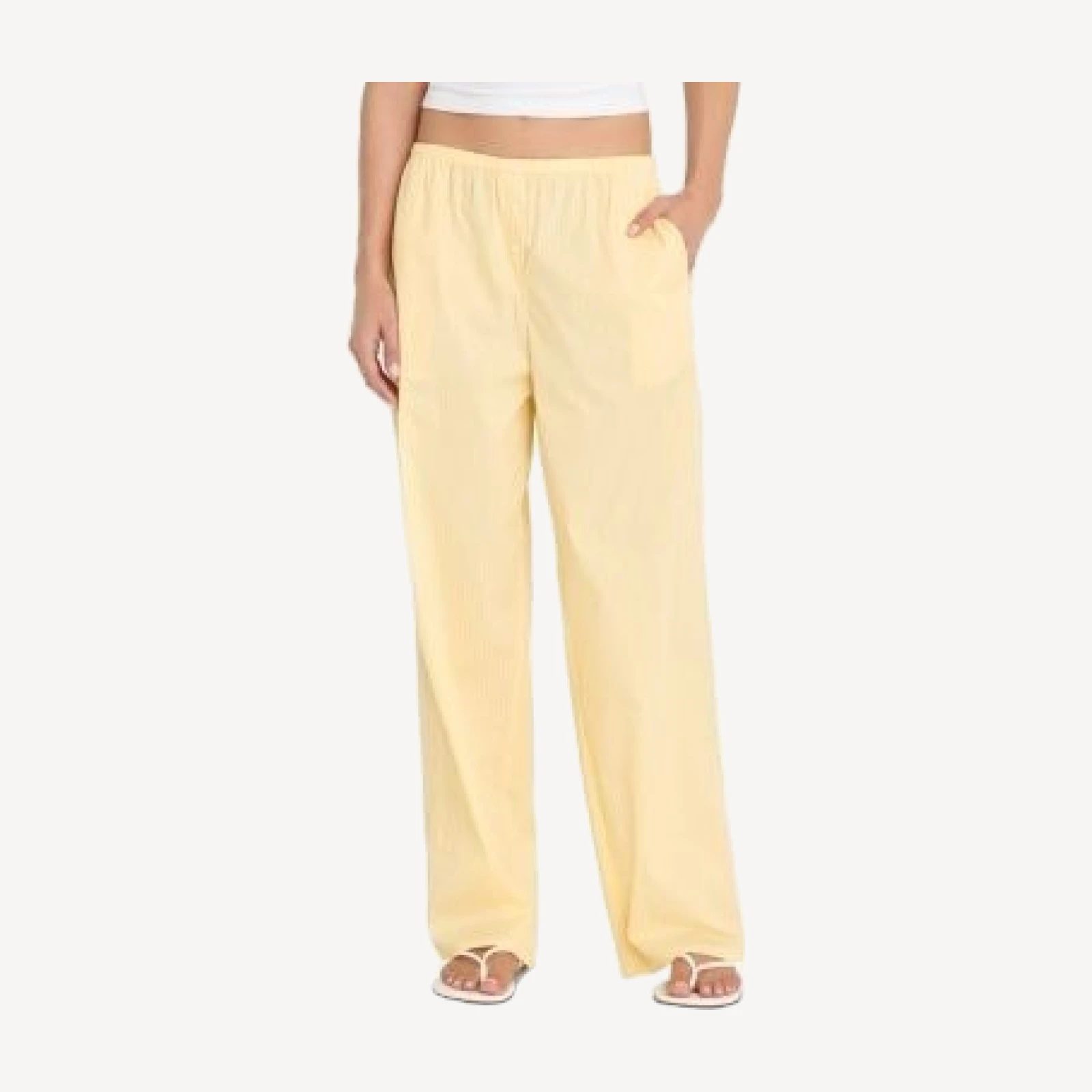 Good American Poplin Pull On Pants