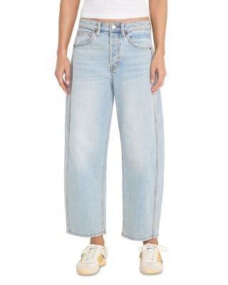 Good American Vintage High Rise Barrel Ankle Jeans in Indigo1351