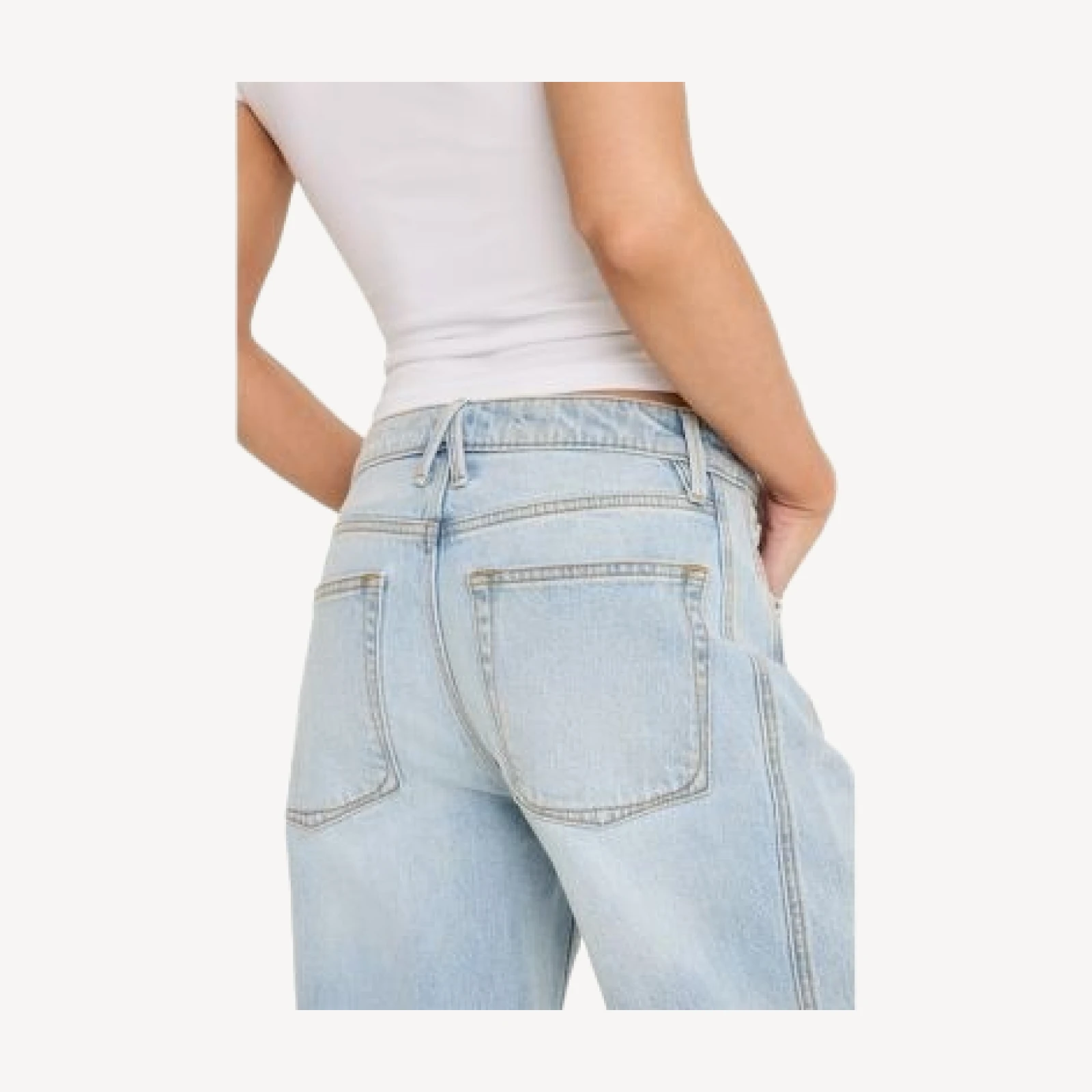 Good American Vintage High Rise Barrel Ankle Jeans in Indigo1351