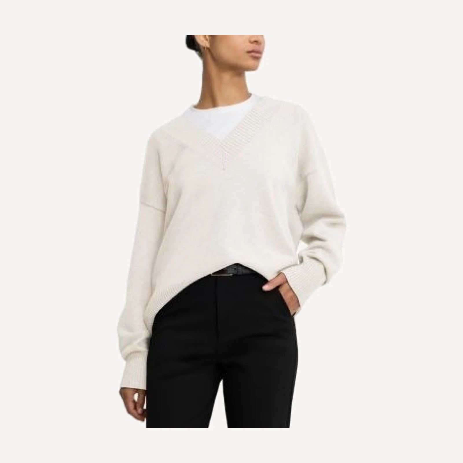 Good American Deep V Knit Sweater