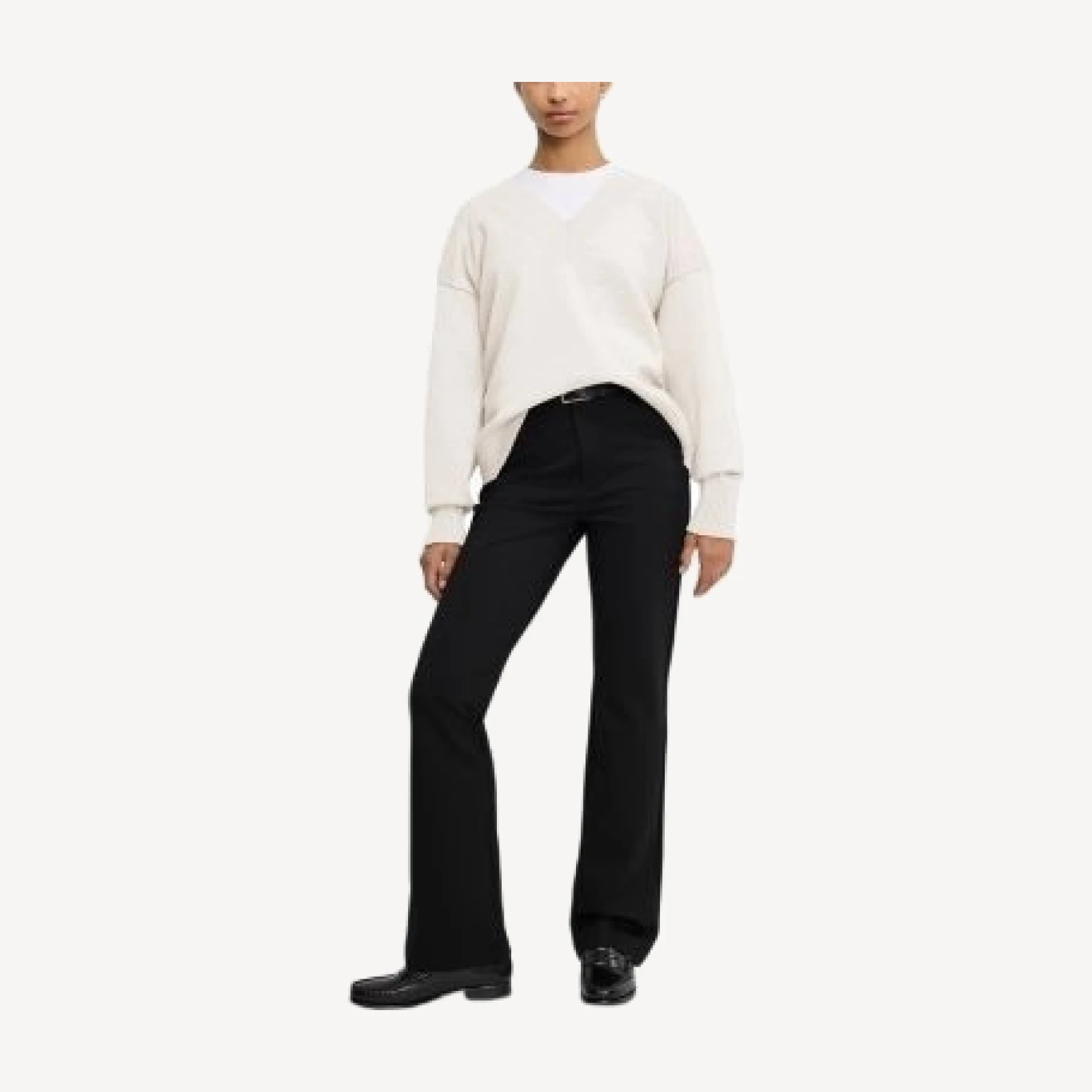 Good American Deep V Knit Sweater
