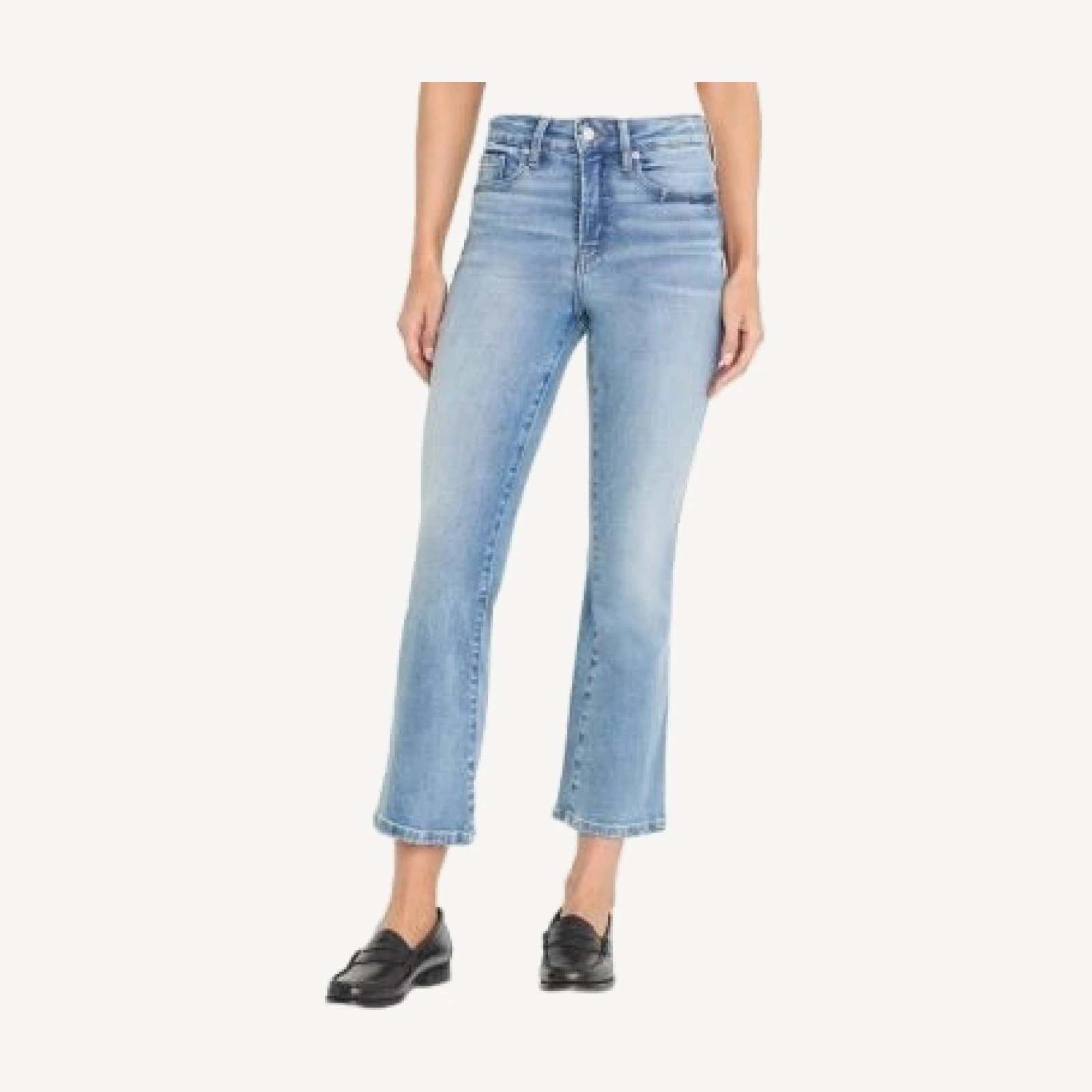 Good American Good Legs High Rise Ankle Mini Boot Jeans in Indigo1293
