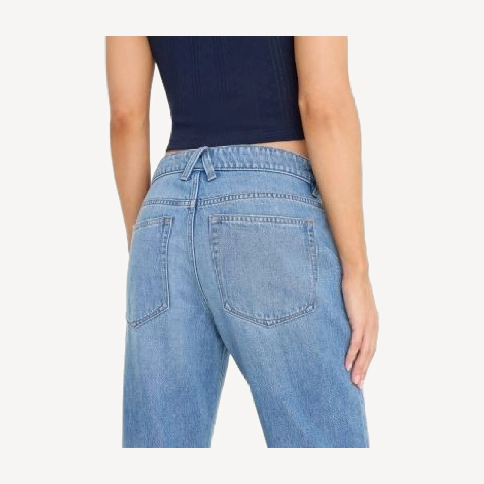 Good American Weightless Boyfriend High Rise Ankle Jeans in Indigo961