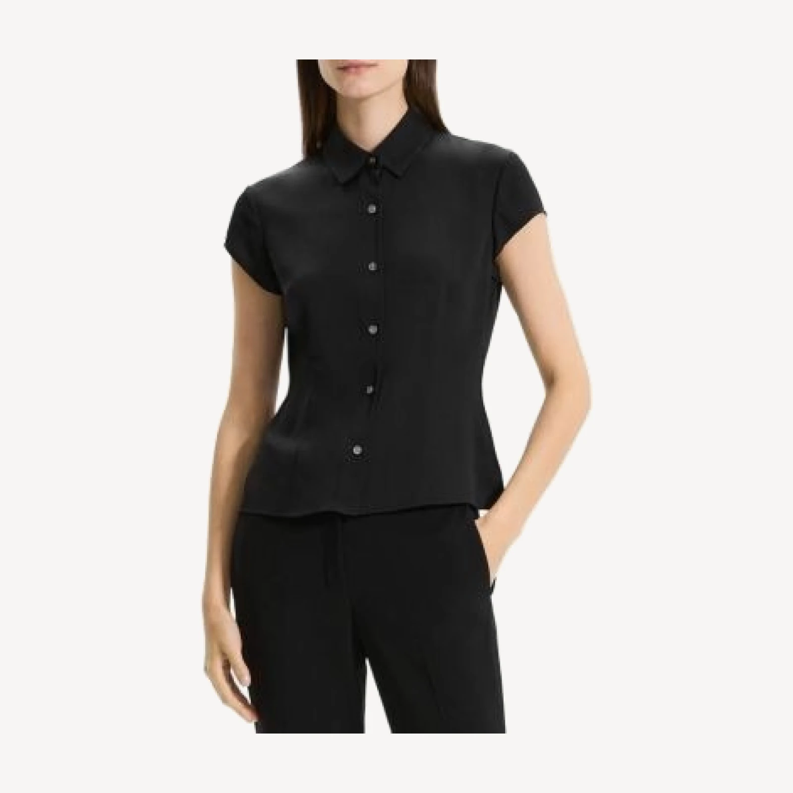 Theory Silk Cap Sleeve Shirt