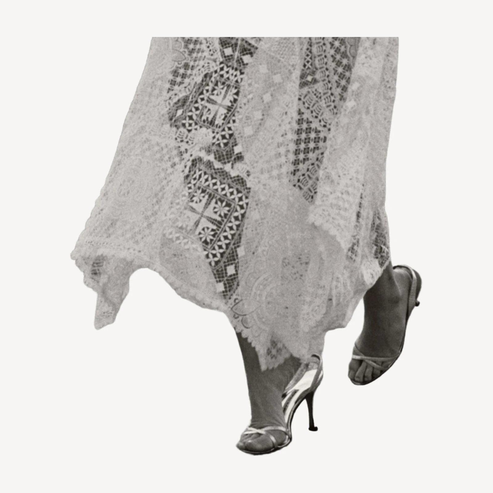 HANDKERCHIEF ANNIVERSARY DRESS -- SALT
