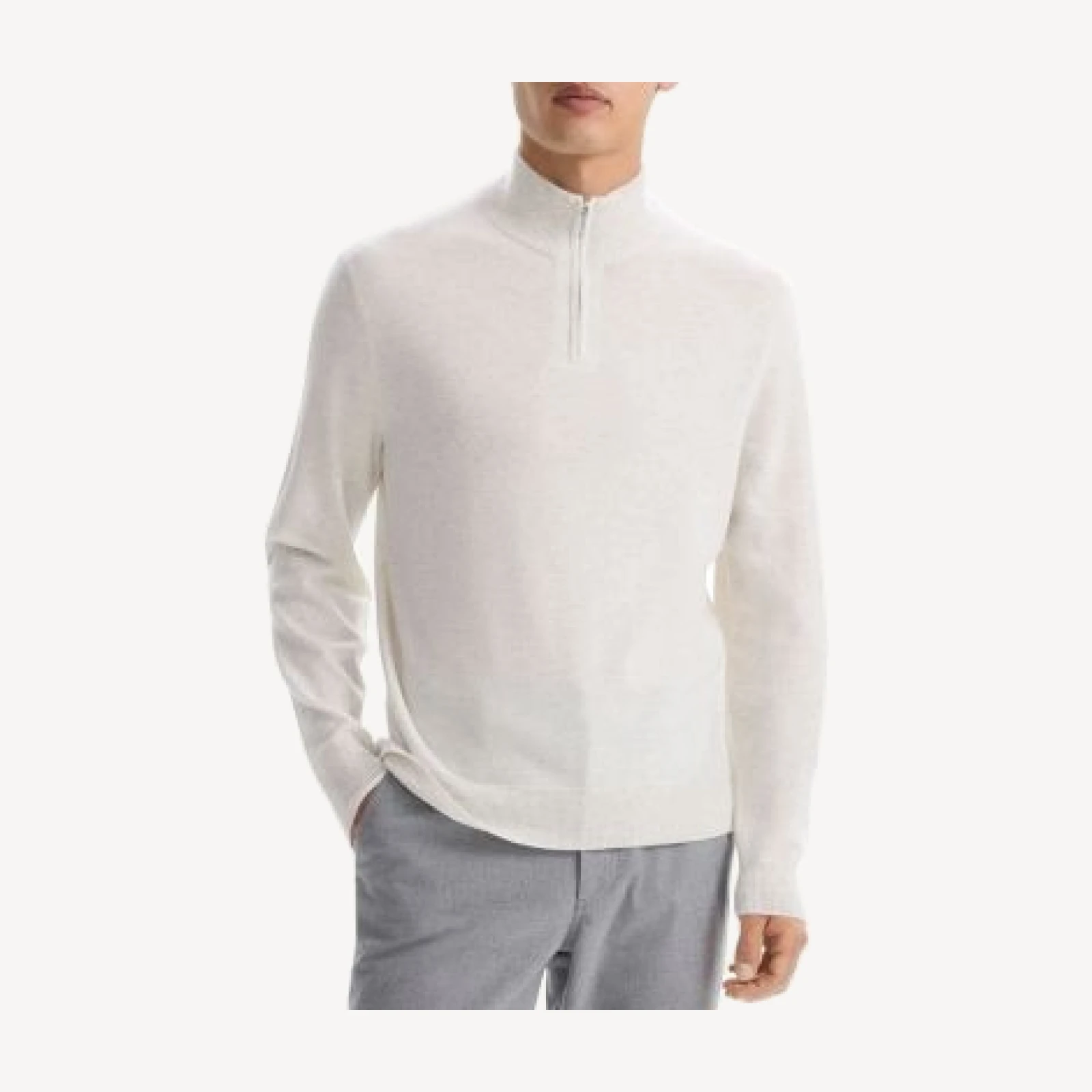 Theory Hilles Quarter Zip Cashmere Sweater