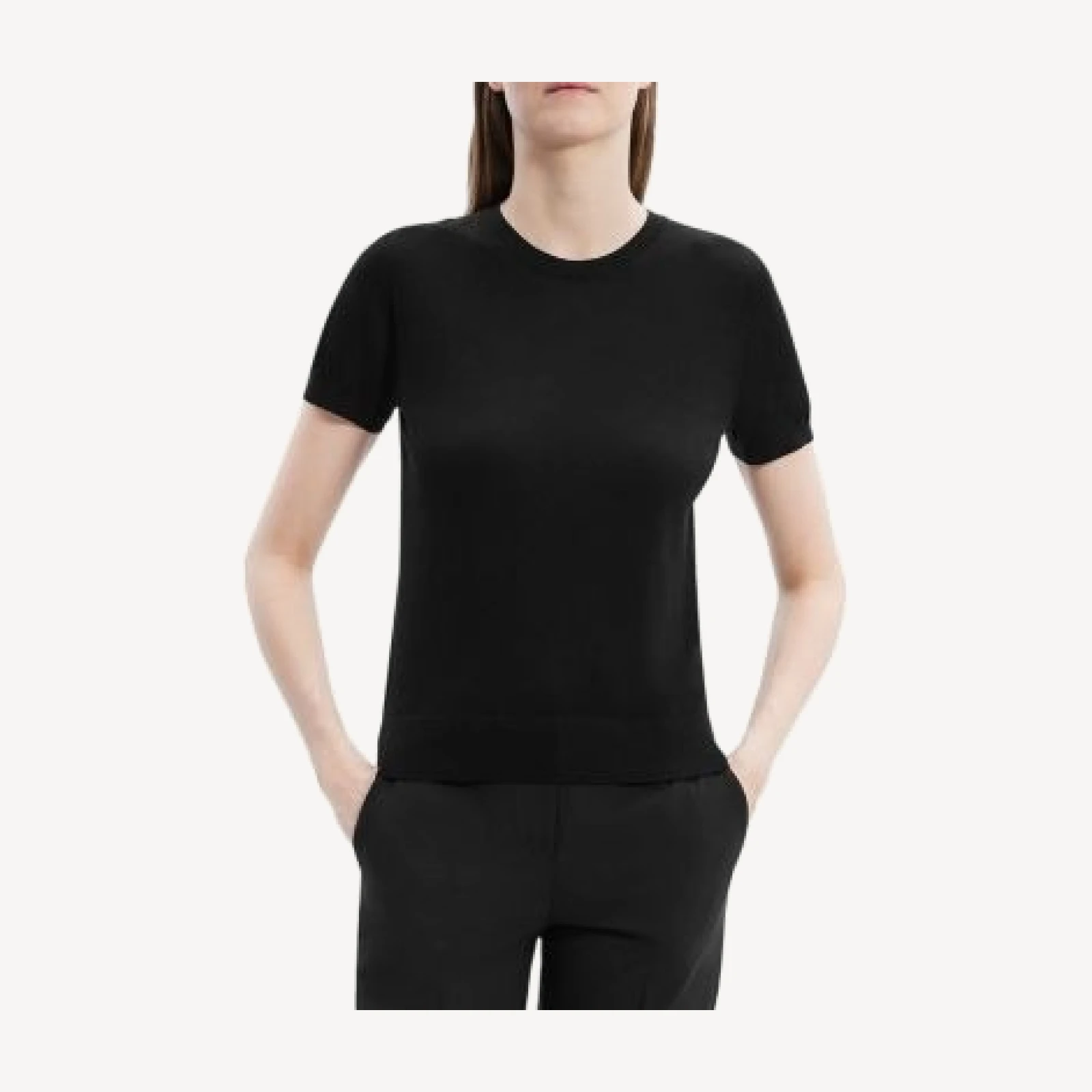 Theory Lightweight Wool Short Sleeve Top