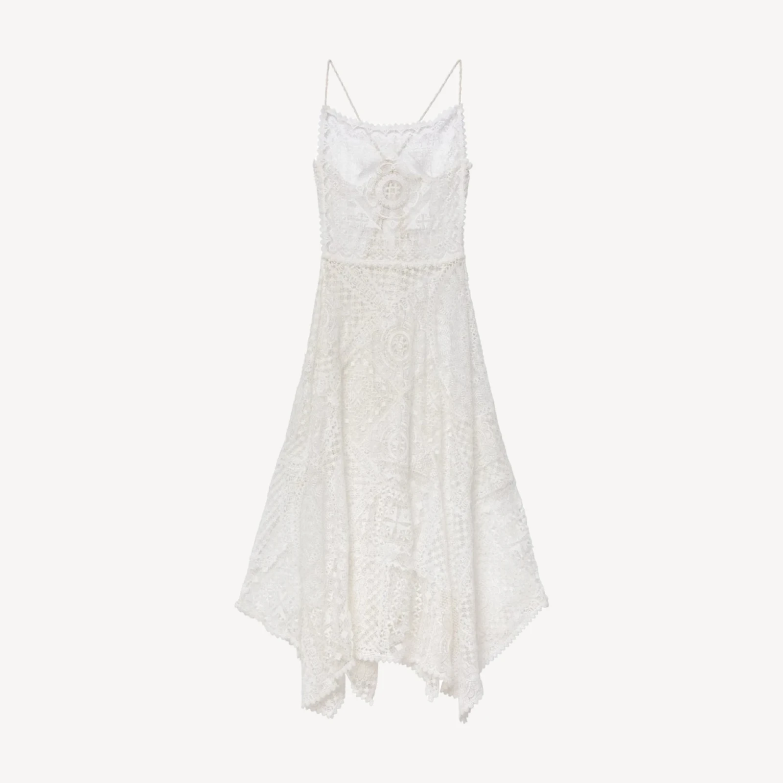 HANDKERCHIEF ANNIVERSARY DRESS -- SALT