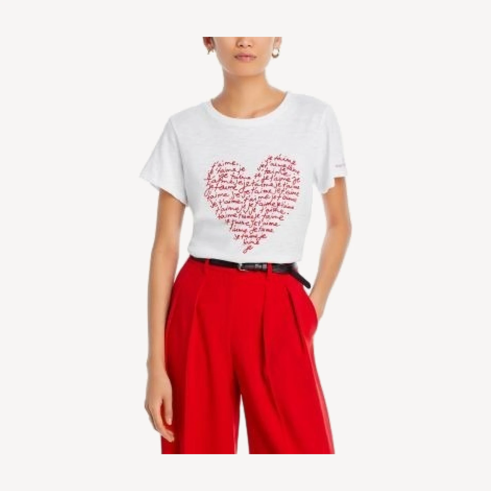 Cinq a Sept Je T'Aime Heart Graphic Tee