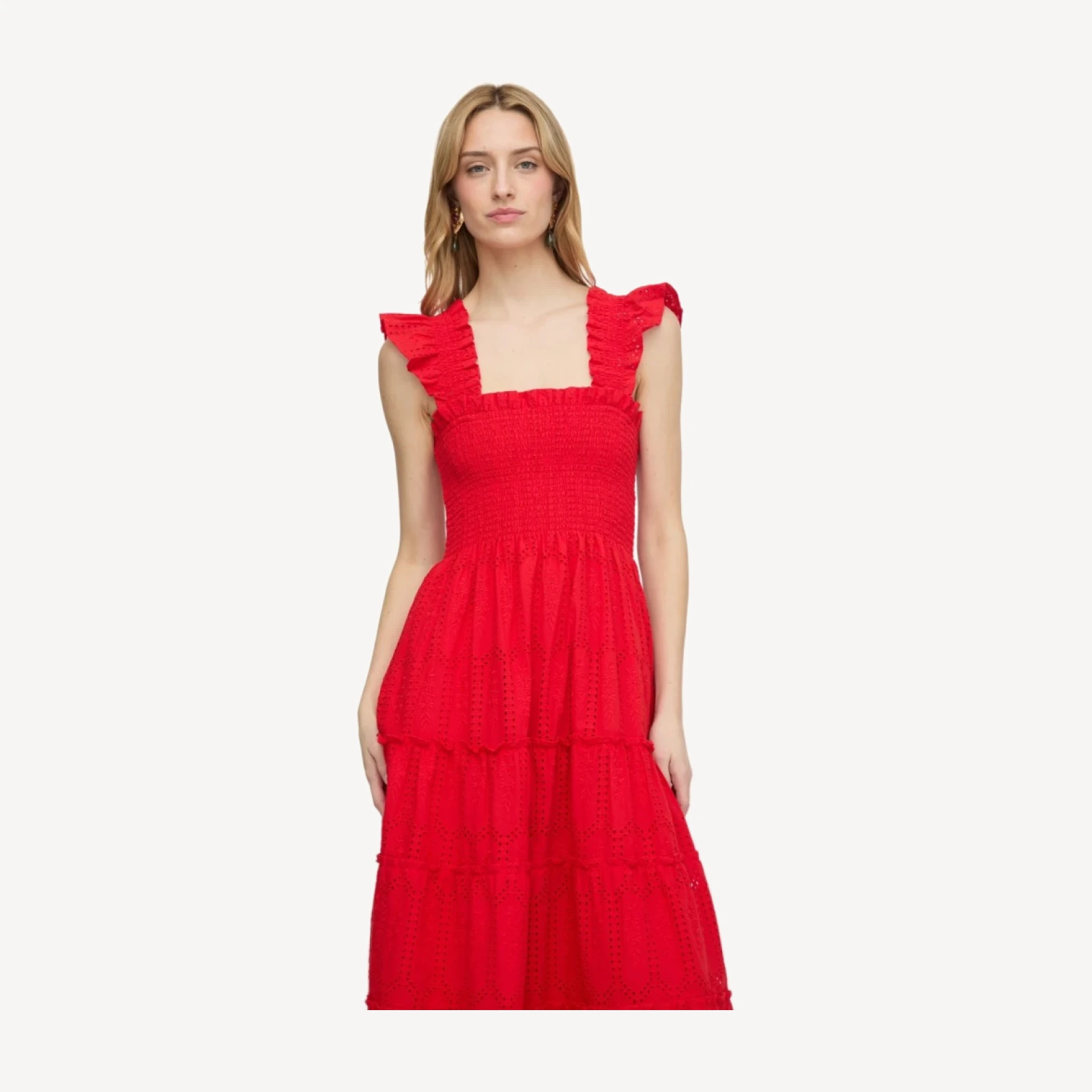 The Ellie Nap Dress - Cherry Trellis Broderie