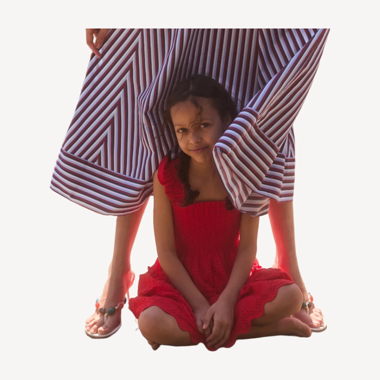 The Tiny Ellie Nap Dress - Cherry Trellis Broderie