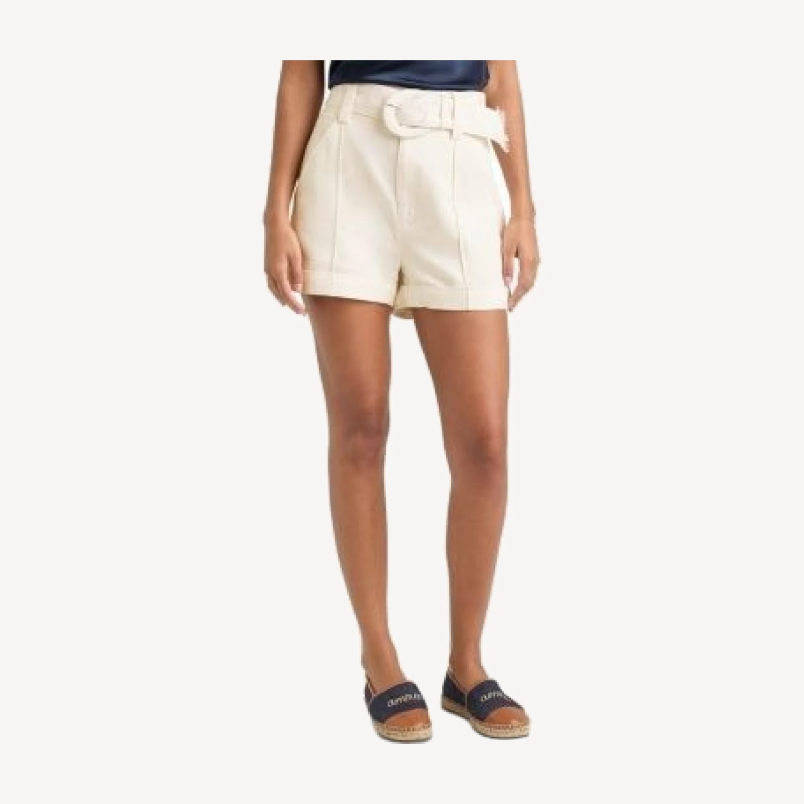 Cinq a Sept Aldi Linen Blend Belted Shorts
