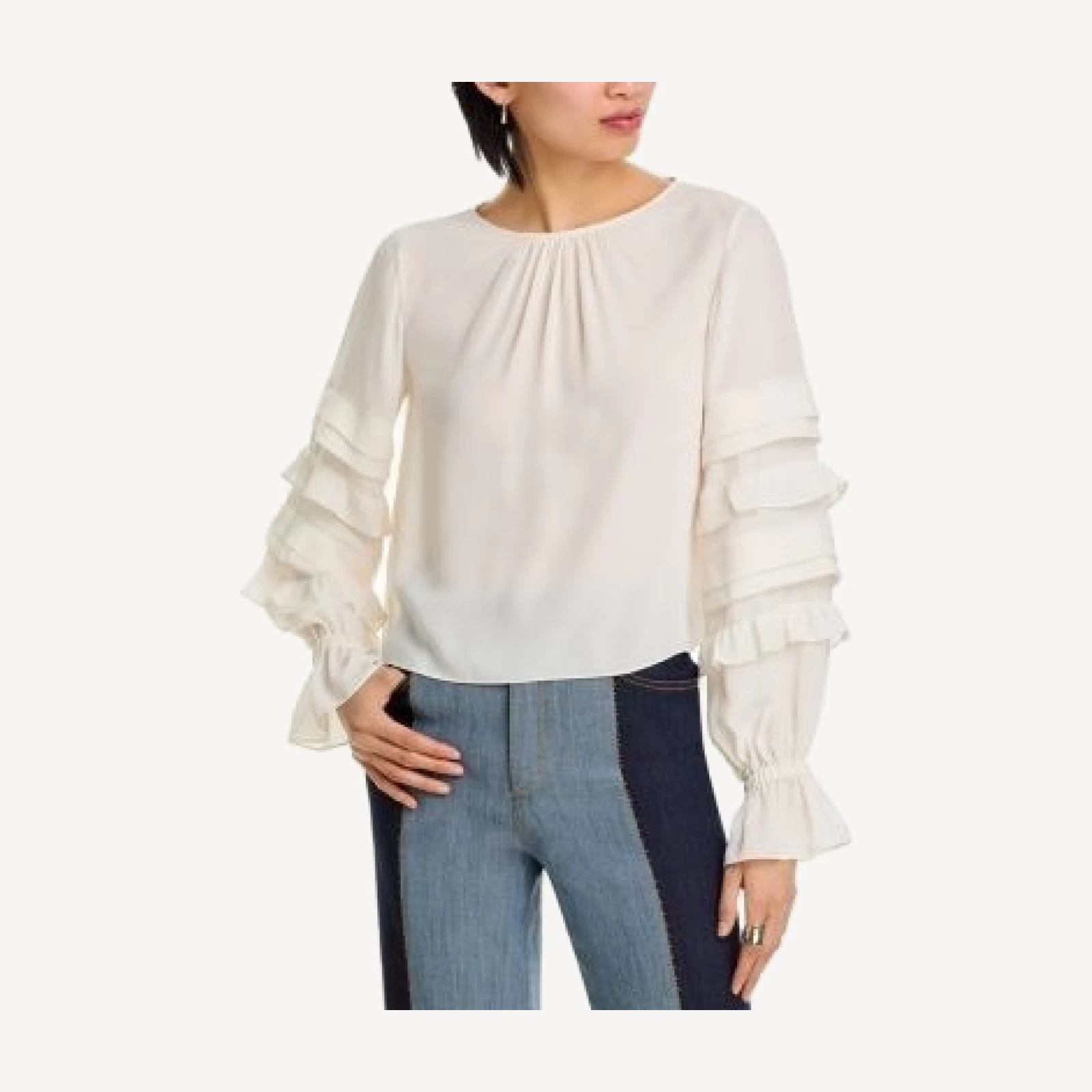 Cinq a Sept Anta Ruffled Sleeve Top