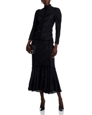 Cinq a Sept Maceio Textured Midi Skirt