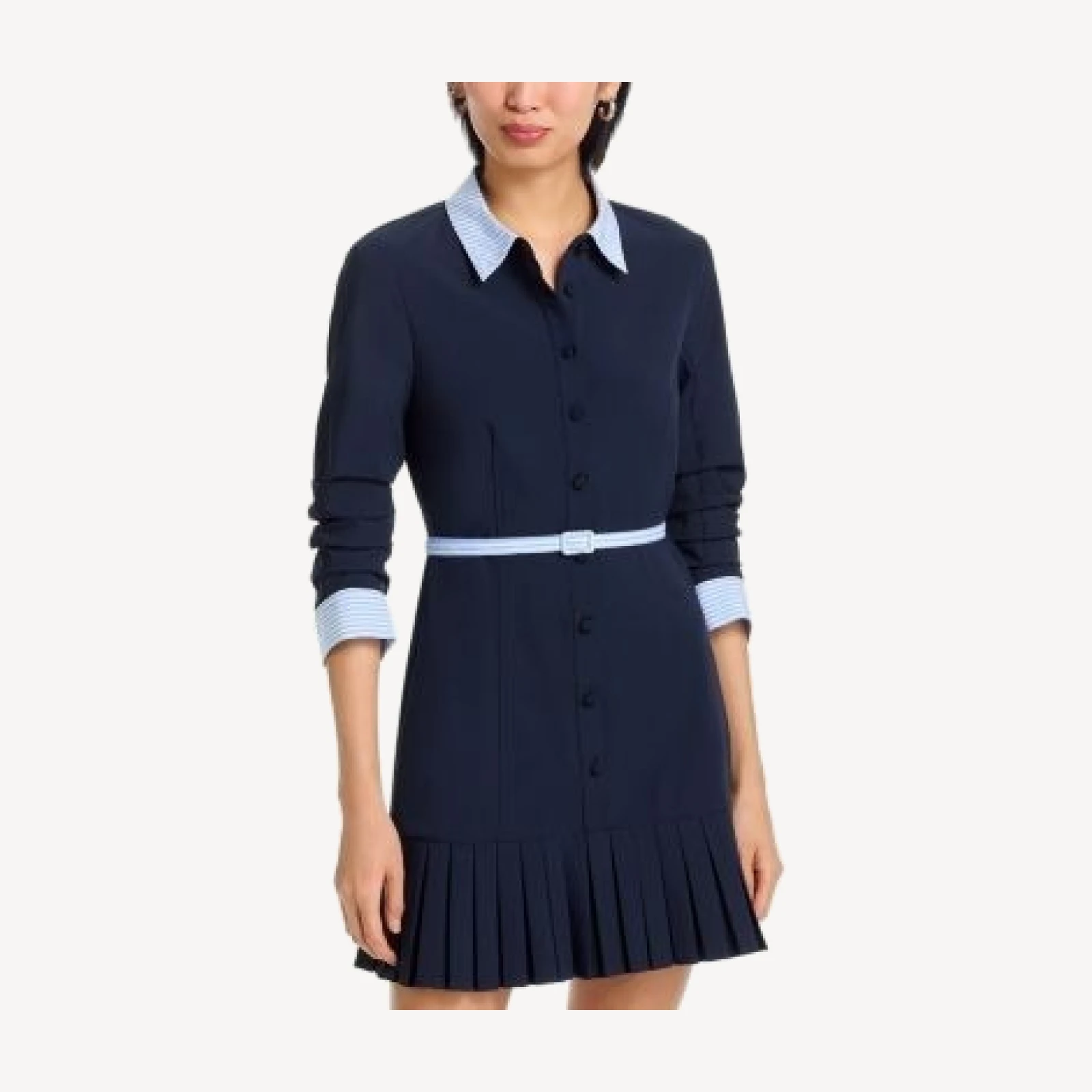 Cinq a Sept Luci Stripe Shirting Mini Dress