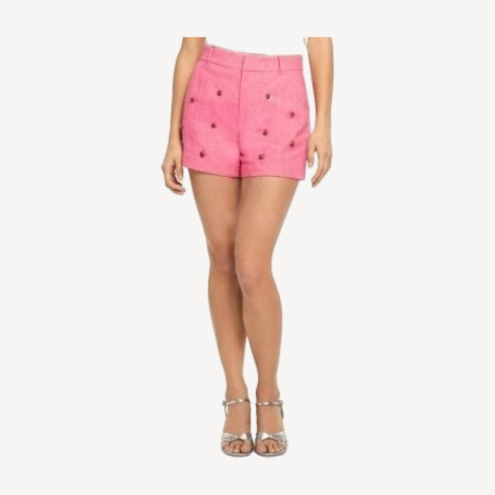 Cinq a Sept Linen & Cotton Wildflower Paillette Tora Shorts