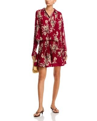 Cinq a Sept Hand Sketched Floral Print Skirt