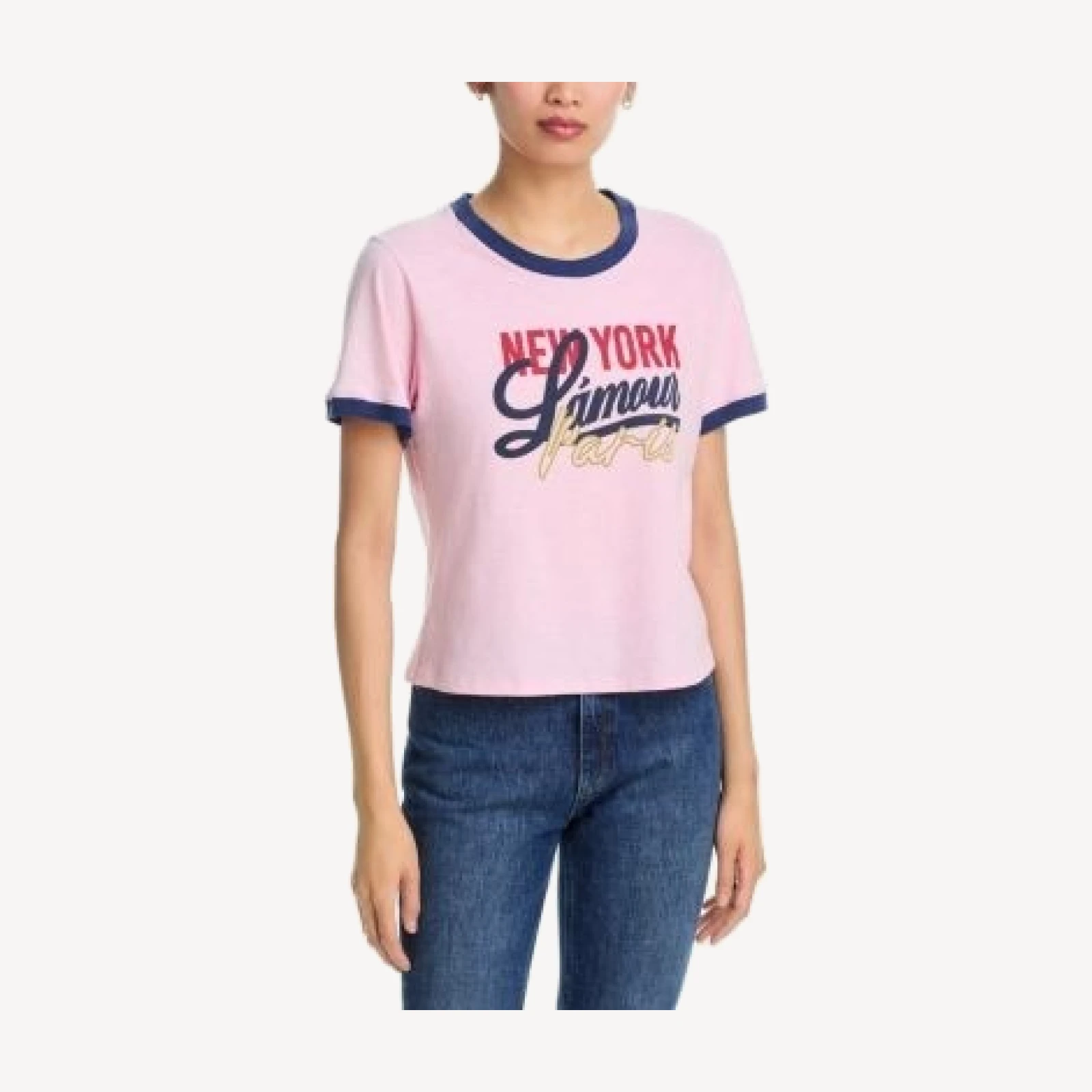Cinq a Sept Shrunken Ringer Tee