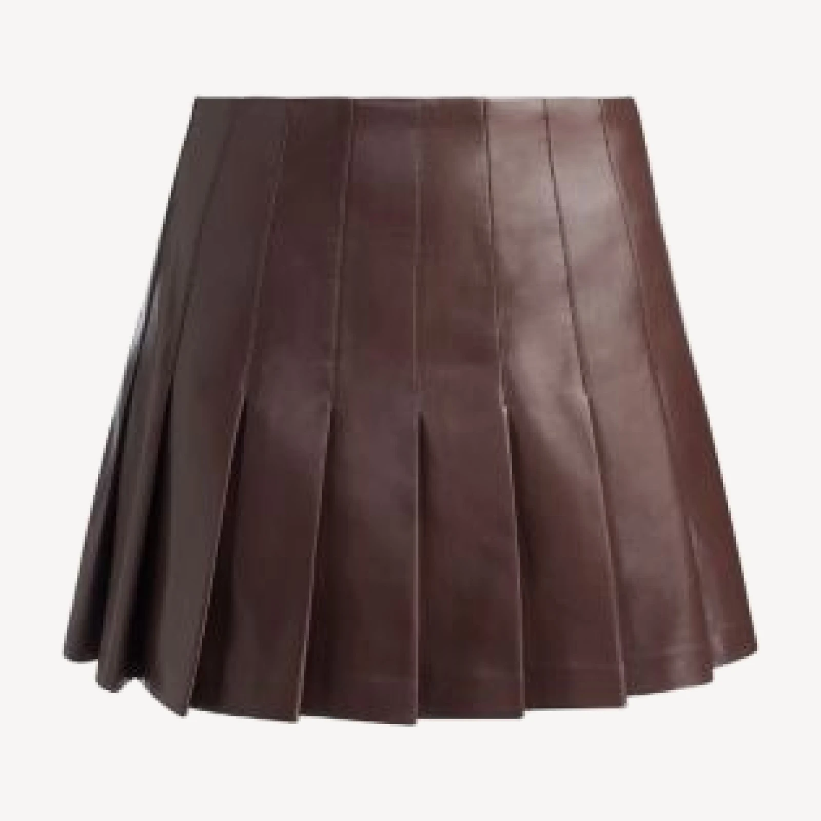 Alice and Olivia Carter Faux Leather Pleated Mini Skirt