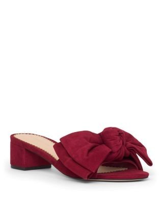 Cinq a Sept Women's Faith Suede Bow Slides
