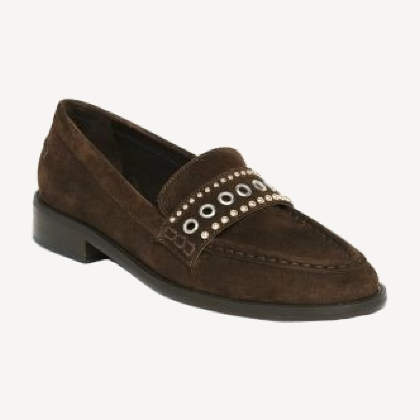 Cinq a Sept Women's Gretta Suede Mixed Hardware Loafers