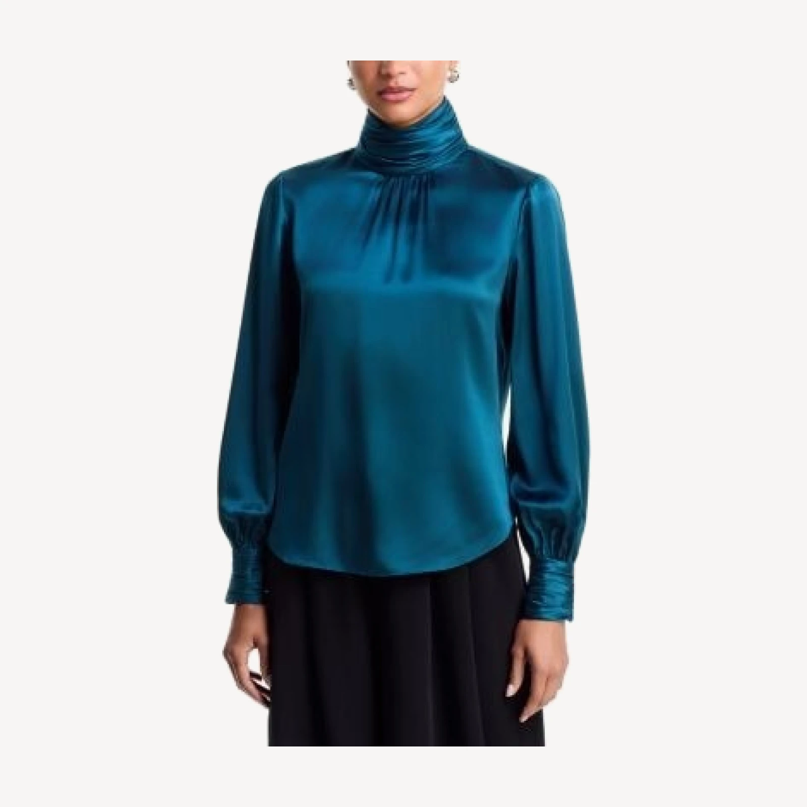 Cinq a Sept Jayla Silk Mock Neck Blouse