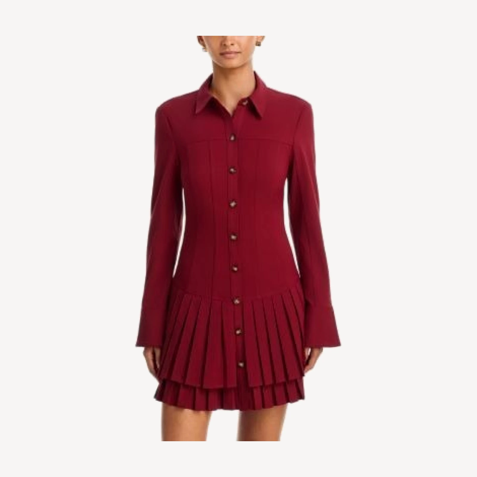Cinq a Sept Dalissa Pleated Shirt Dress