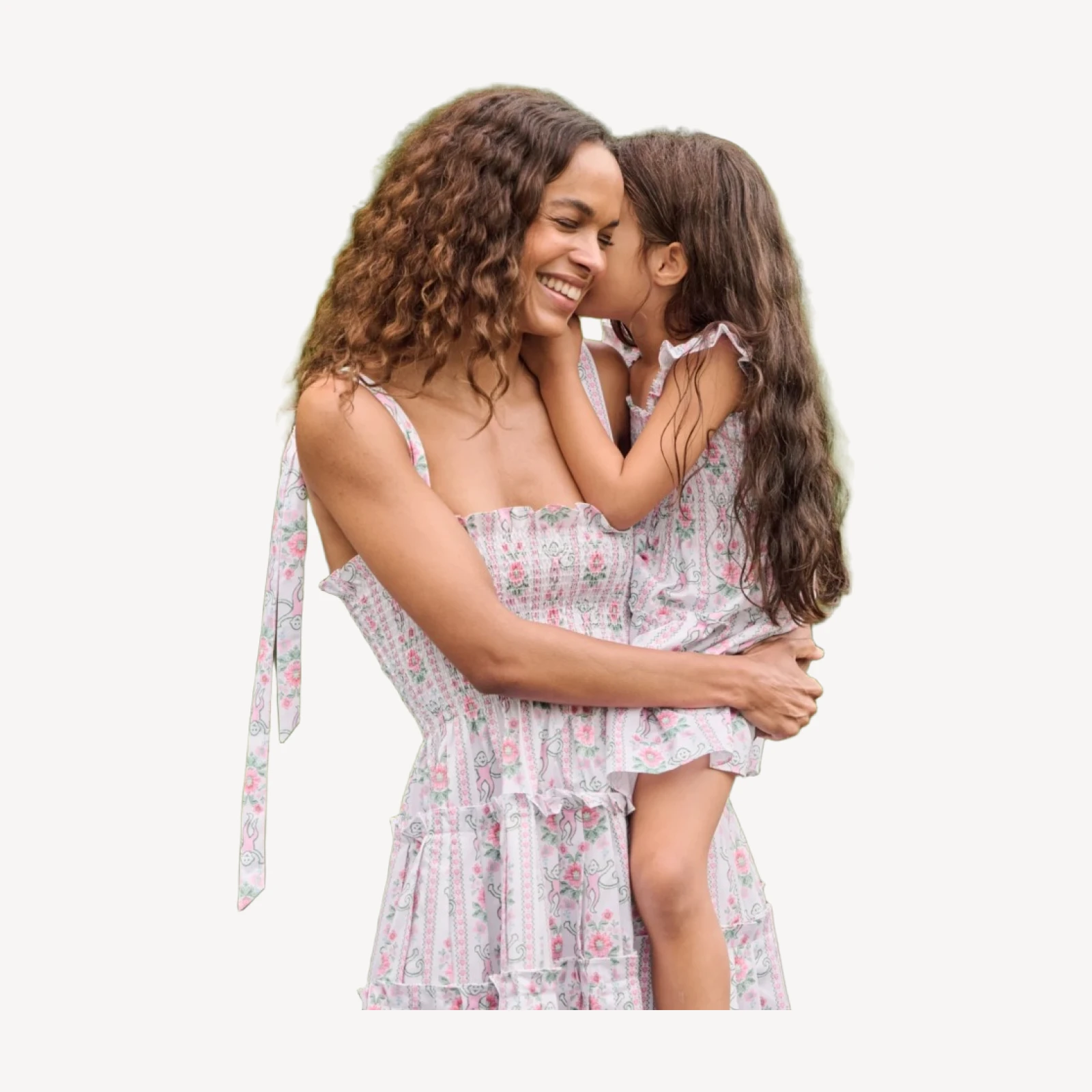 Roller Rabbit x Hill House The Ribbon Charlotte Nap Dress - Pink Monkey Block Stripe