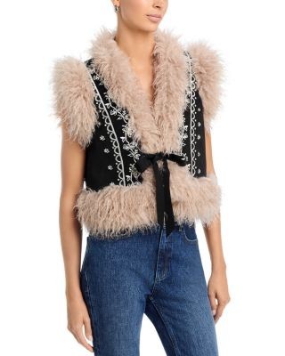 Cinq a Sept Amaranthe Faux Shearling Vest