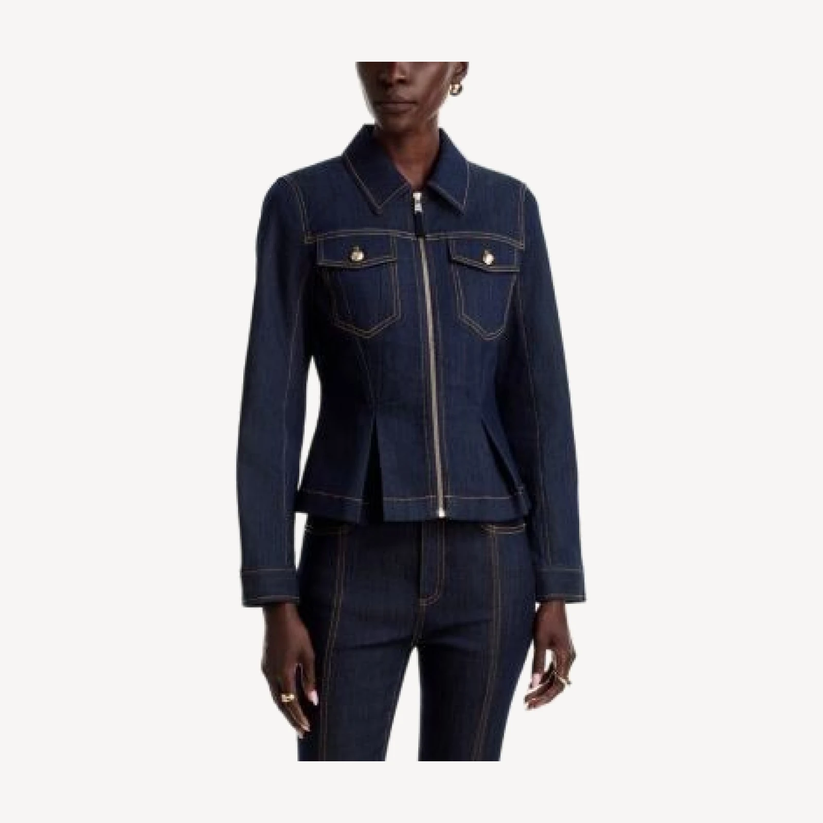 Cinq a Sept Kaiya Cotton Stretch Pleated Jacket