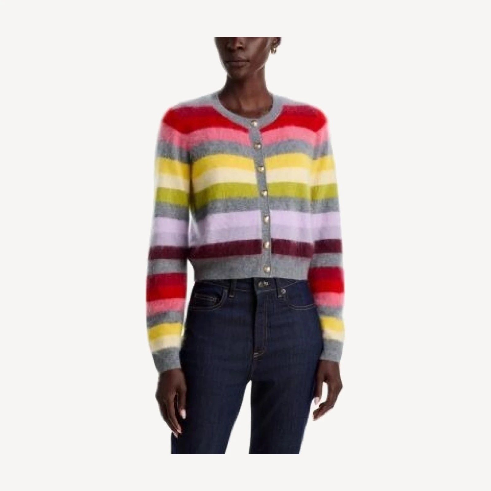 Cinq a Sept Cyndi Striped Cardigan Sweater