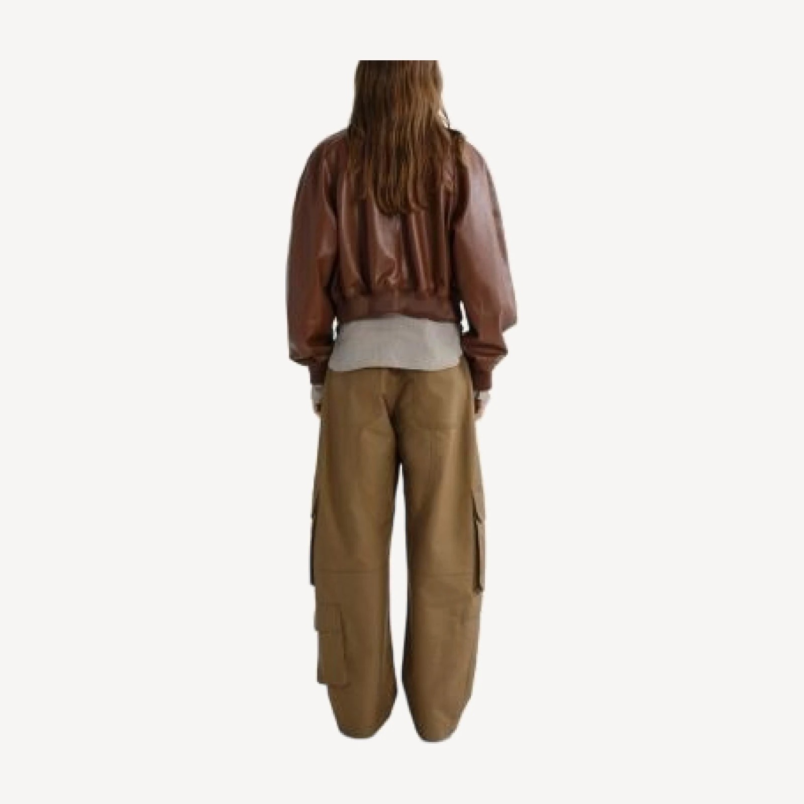 Agolde Nova Faux Leather Bomber Jacket