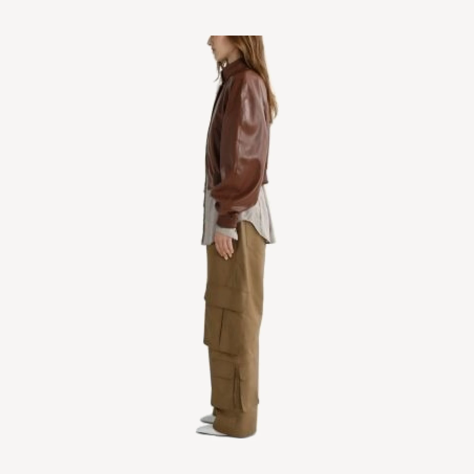 Agolde Nova Faux Leather Bomber Jacket