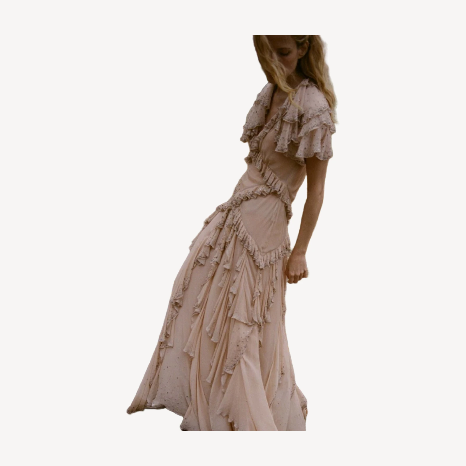 ANTOINETTE ANNIVERSARY DRESS -- ANTIQUE BLUSH