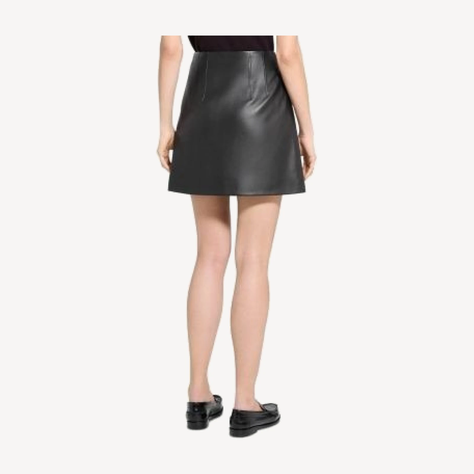 Theory High Waist Leather Mini Skirt