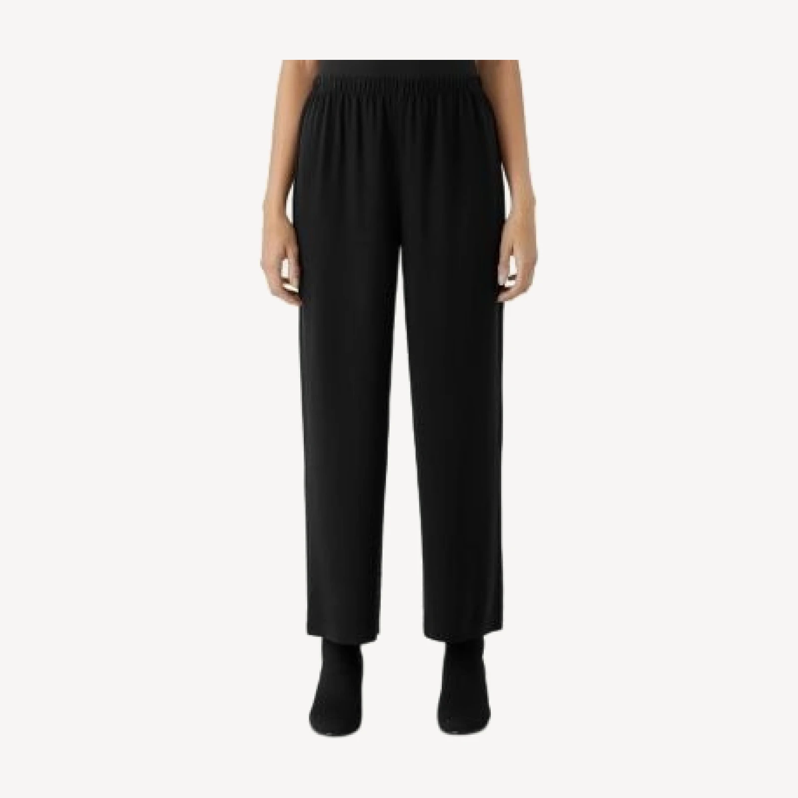 Eileen Fisher Silk Straight Ankle Pants