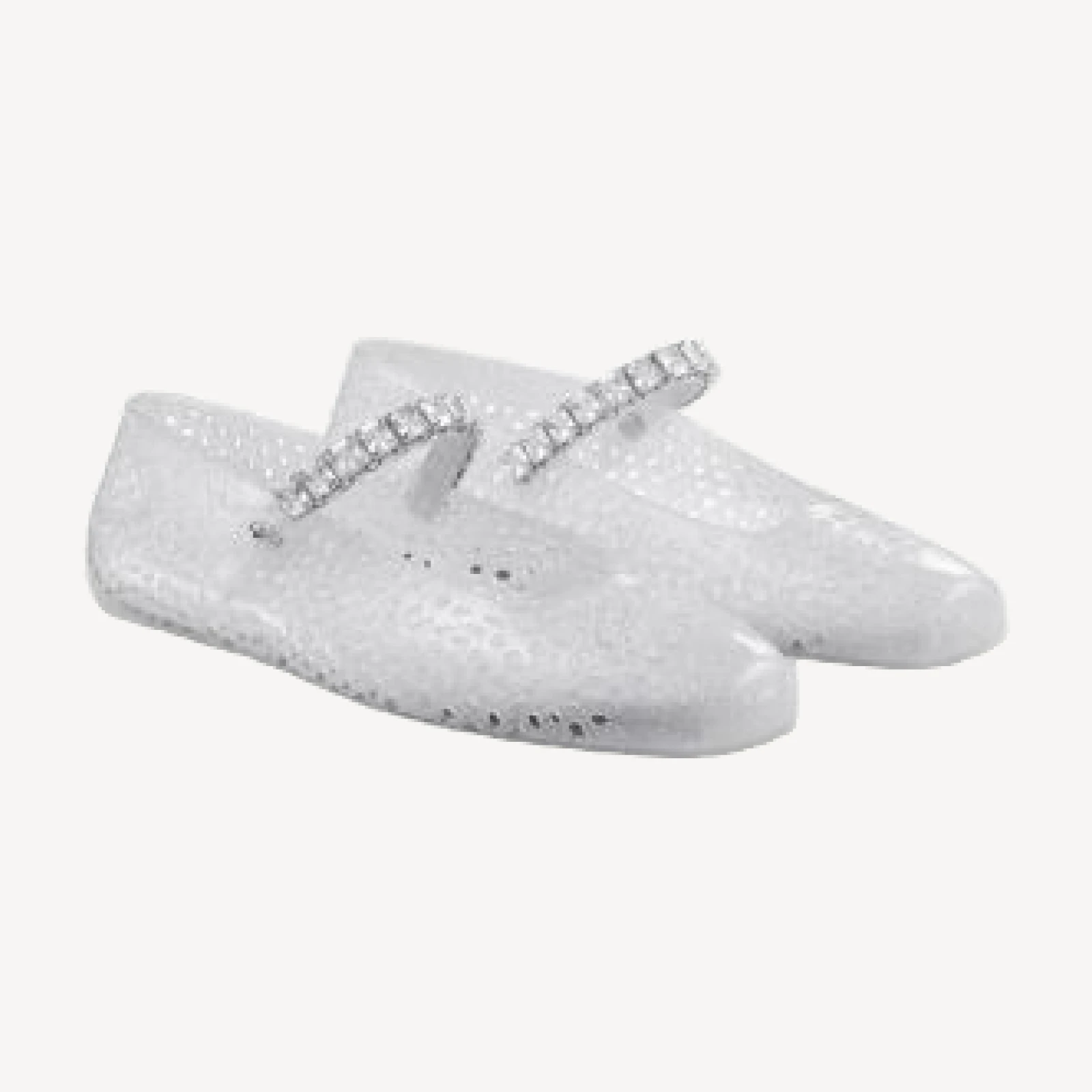 Jimmy Choo Women's The Jelly Transparent Crystal Ballet Flats
