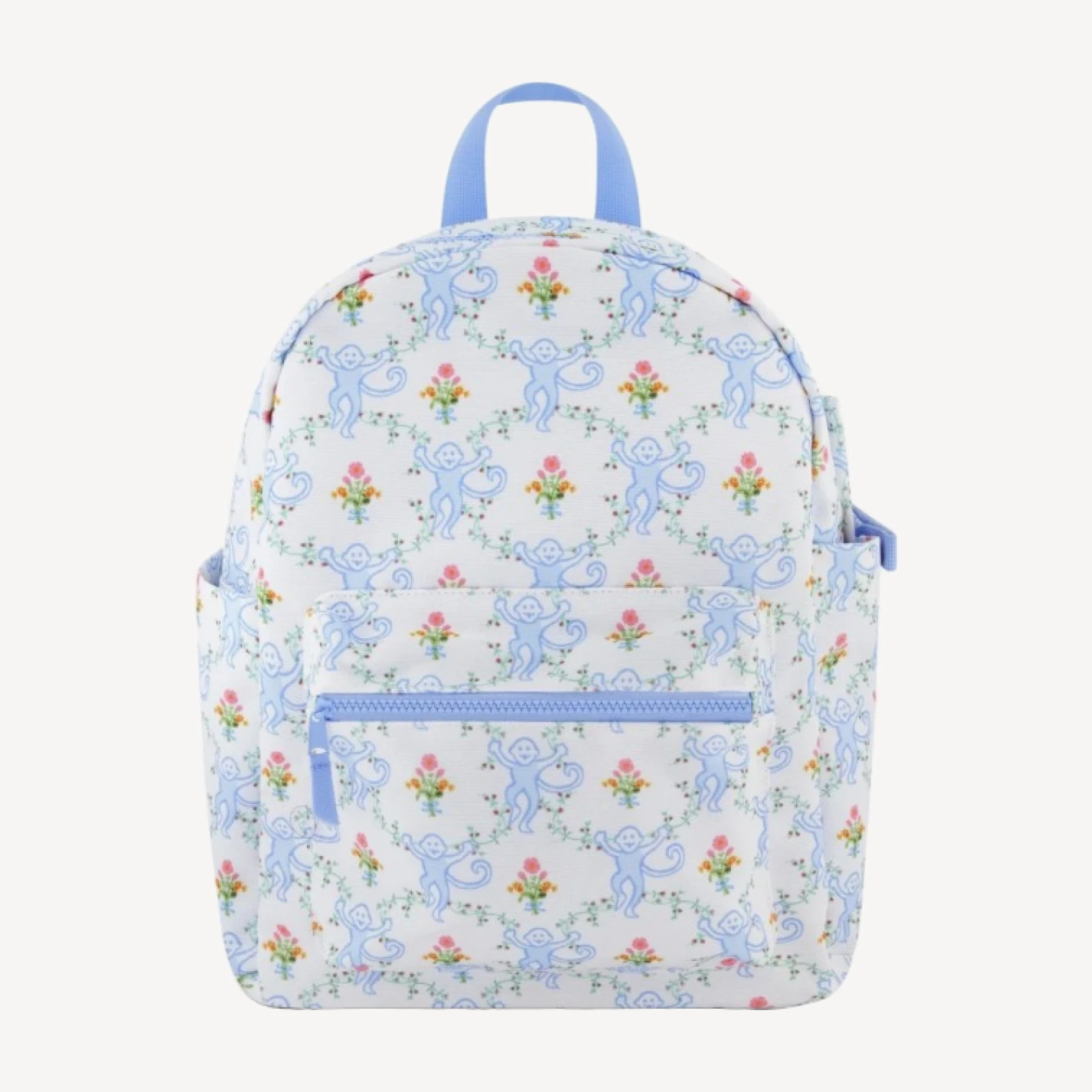 Roller Rabbit x Hill House Backpack - Blue Floral Monkey Trellis