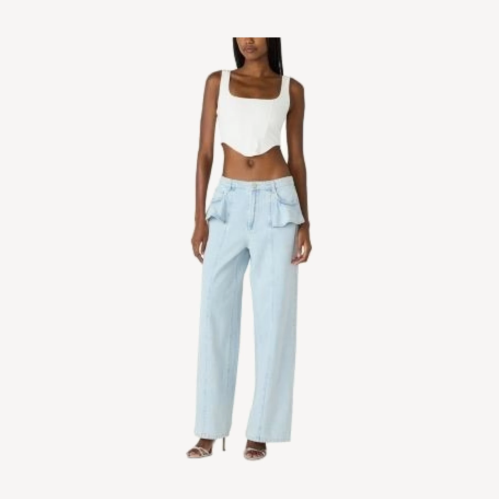 Steve Madden Chlo High Rise Wide Leg Jeans in Sulphur Spring