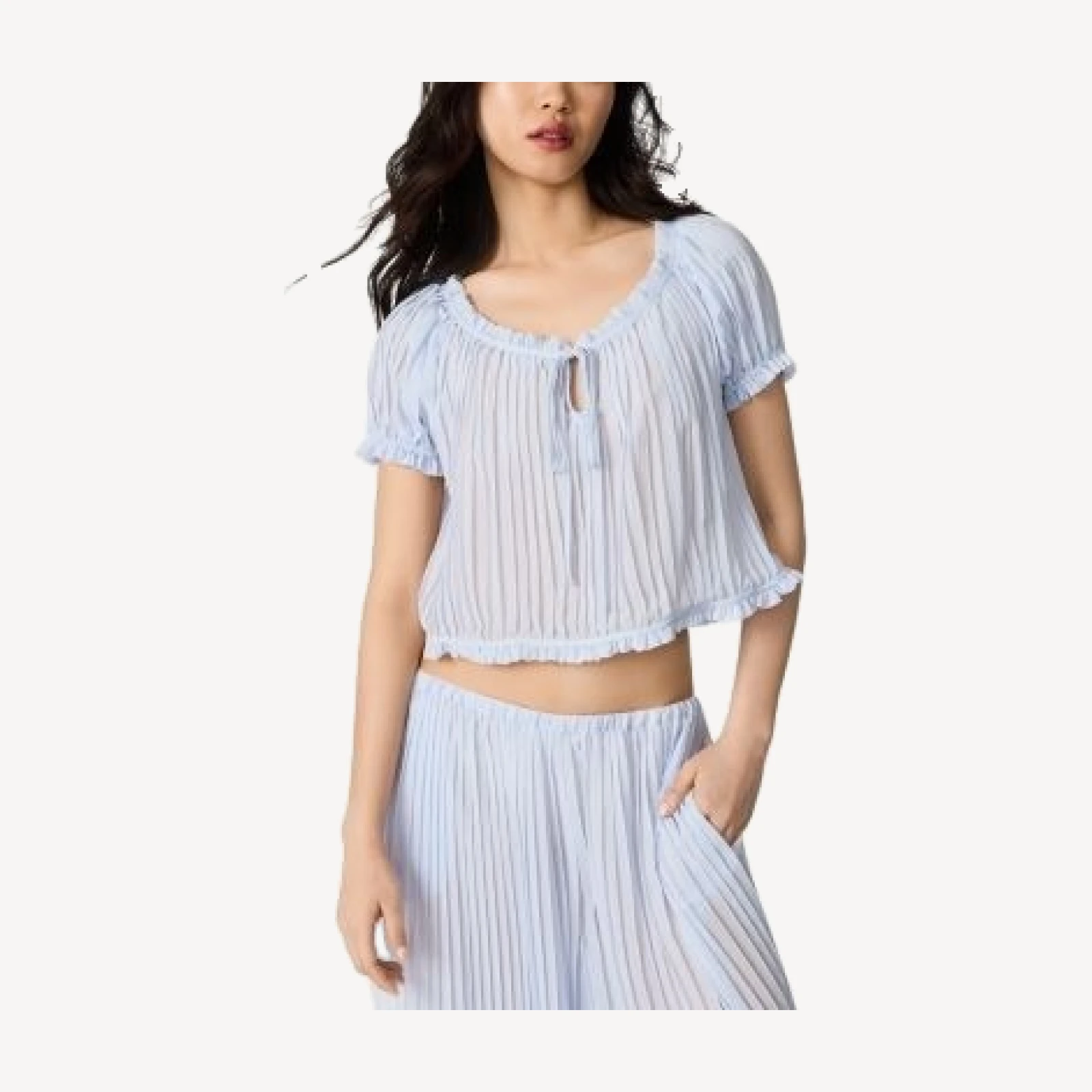 Steve Madden Theodora Pleated Top