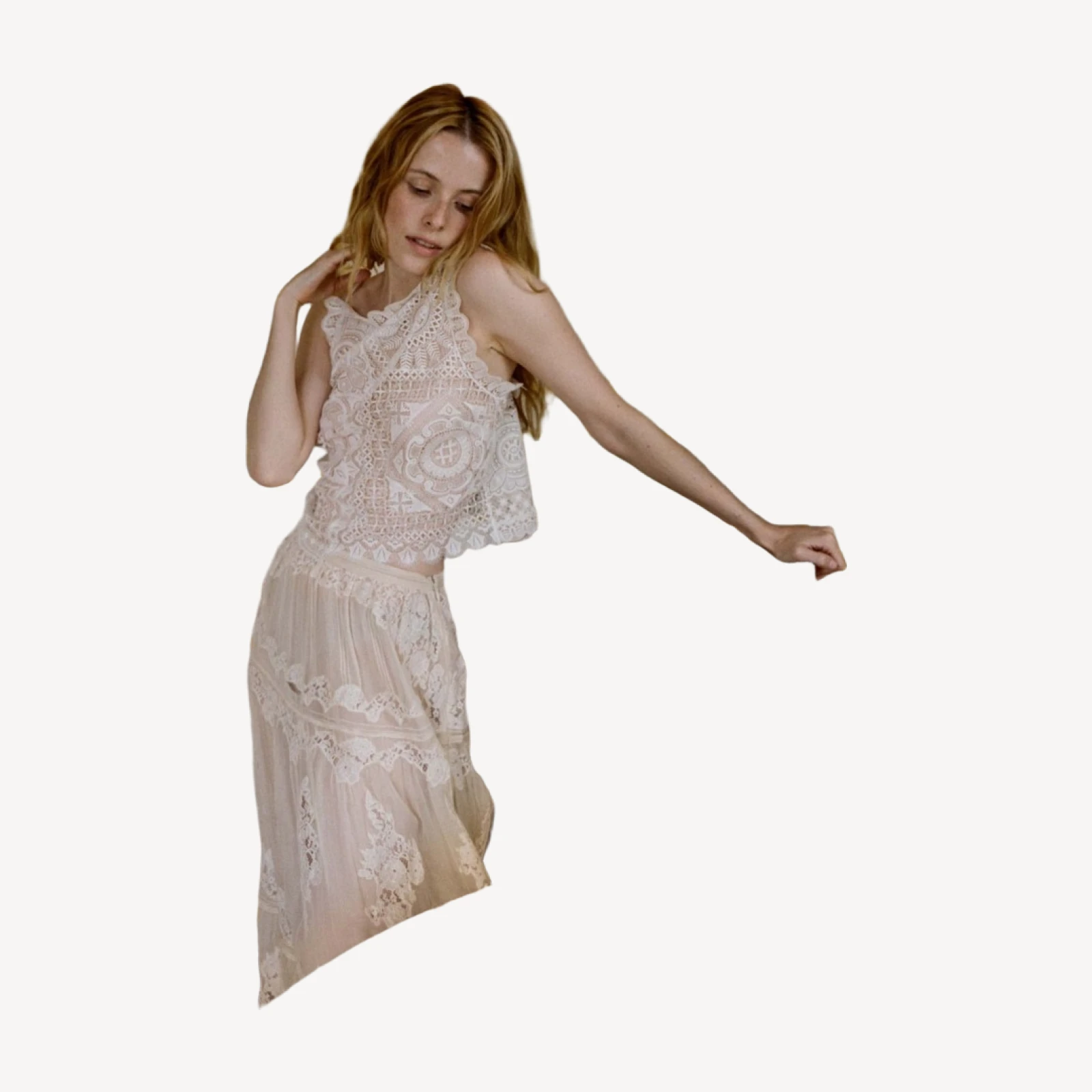 HANDKERCHIEF ANNIVERSARY TOP -- SALT