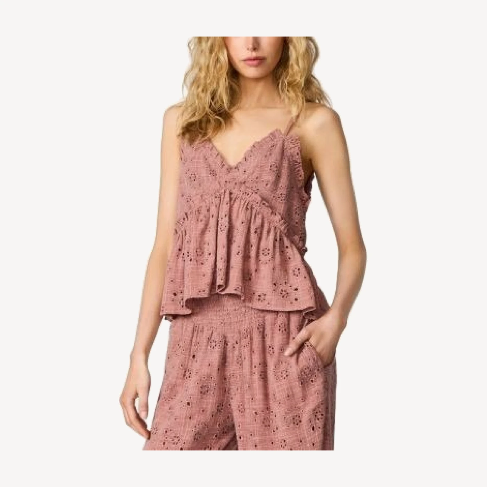 Steve Madden Bryna Eyelet Top