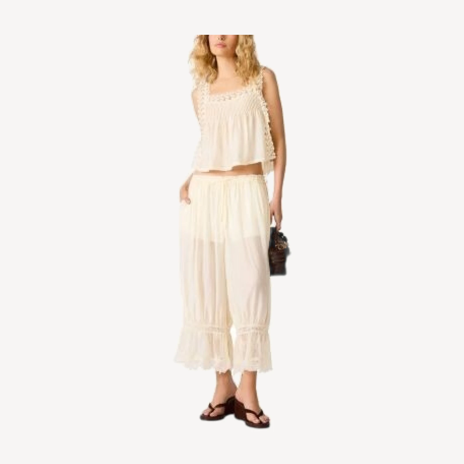 Steve Madden Easten Lace Trim Pants