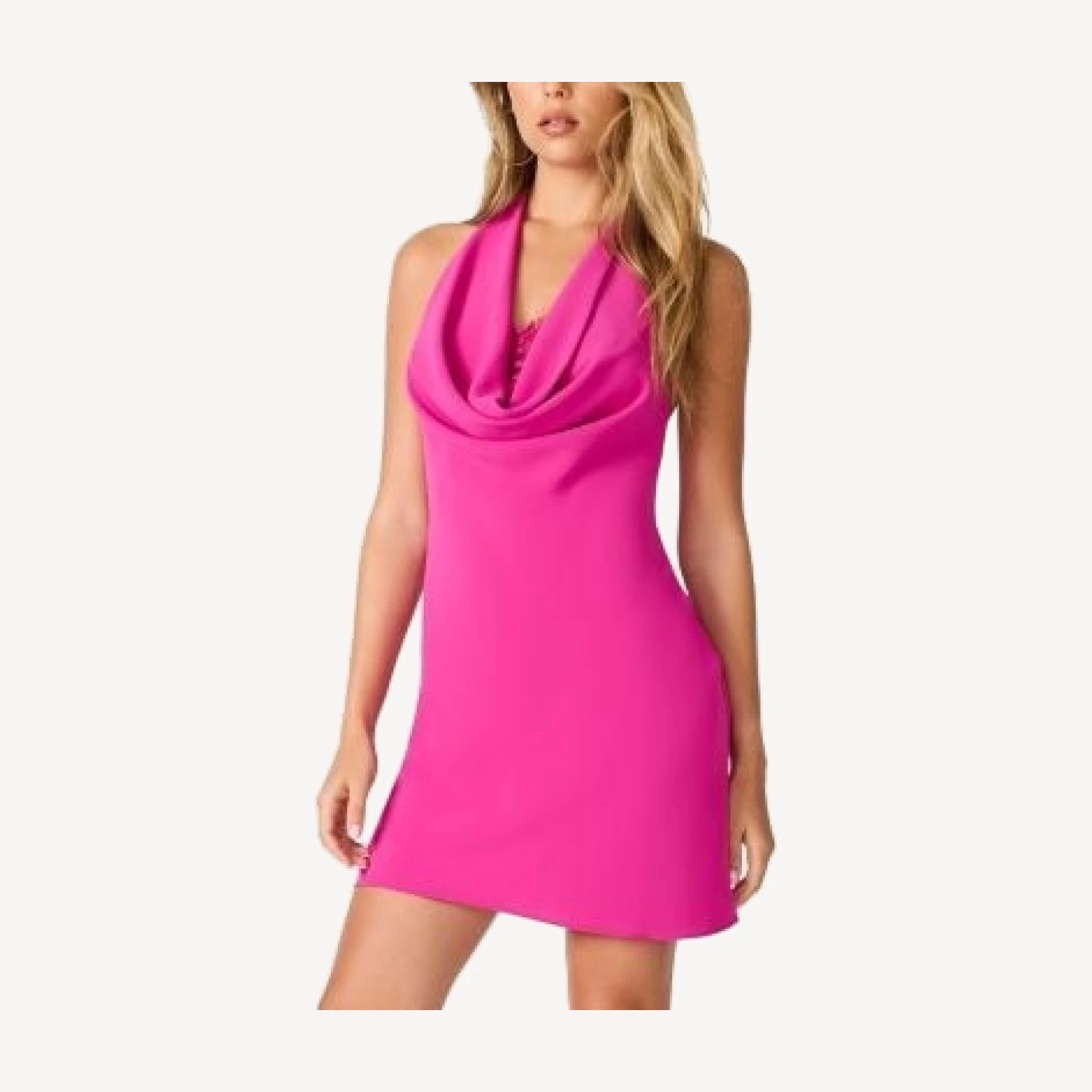 Steve Madden Suzu Cowl Neck Mini Dress