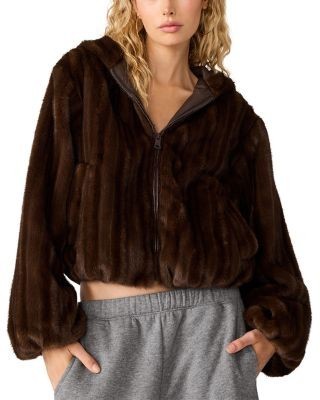 Steve Madden Mavis Zip Front Hooded Jacket